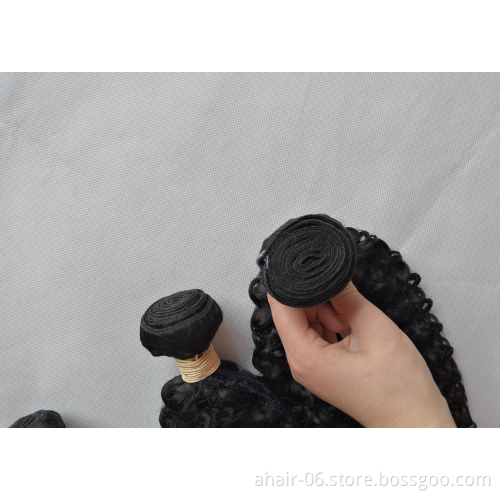 ALLRUN Hair 100% Real Human Virgin Mink Weave Chinese Hair Kinky Curly Bundles Baby Curl Human Hair